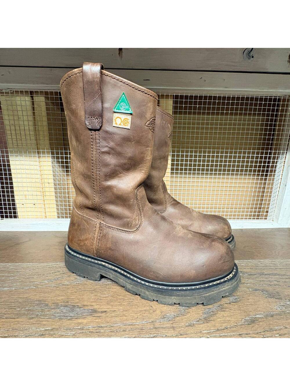 Dickies Pull on Work Boots Oil Resistant Slip Resistant Men's Size 10.5